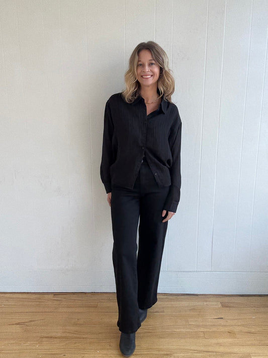 Anne Textured Button Up