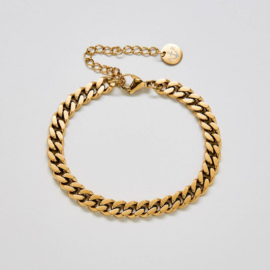 Gold Curb Chain Bracelet