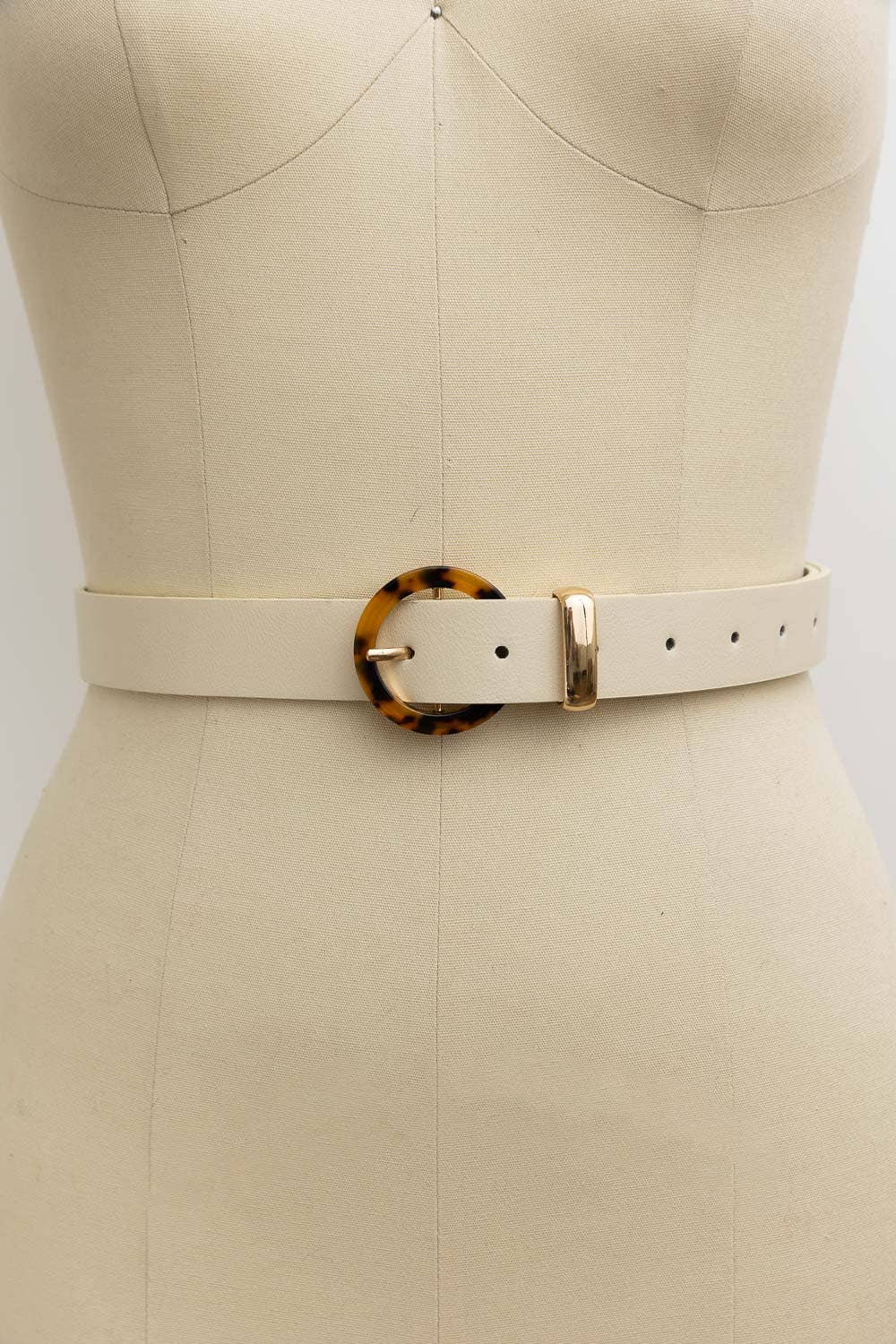 Yvette Buckle Belt (Ivory)