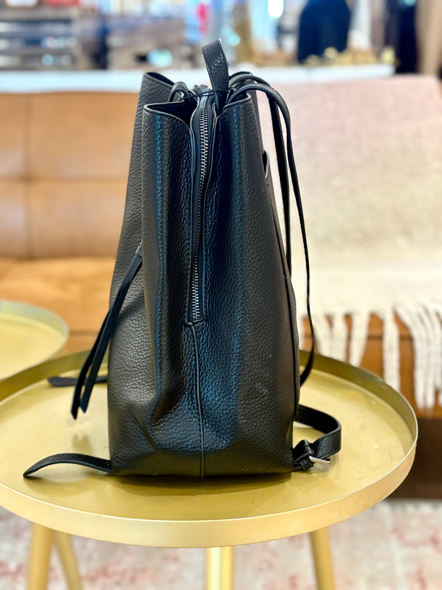 Simone Backpack Purse (Black)