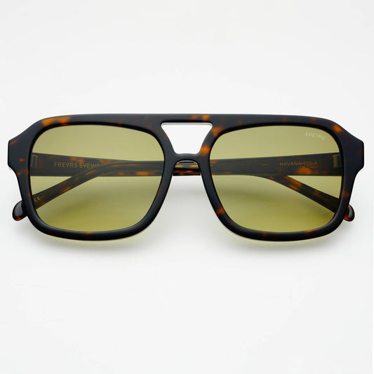 Havana Acetate Aviator Sunglasses, Dark Tortoise