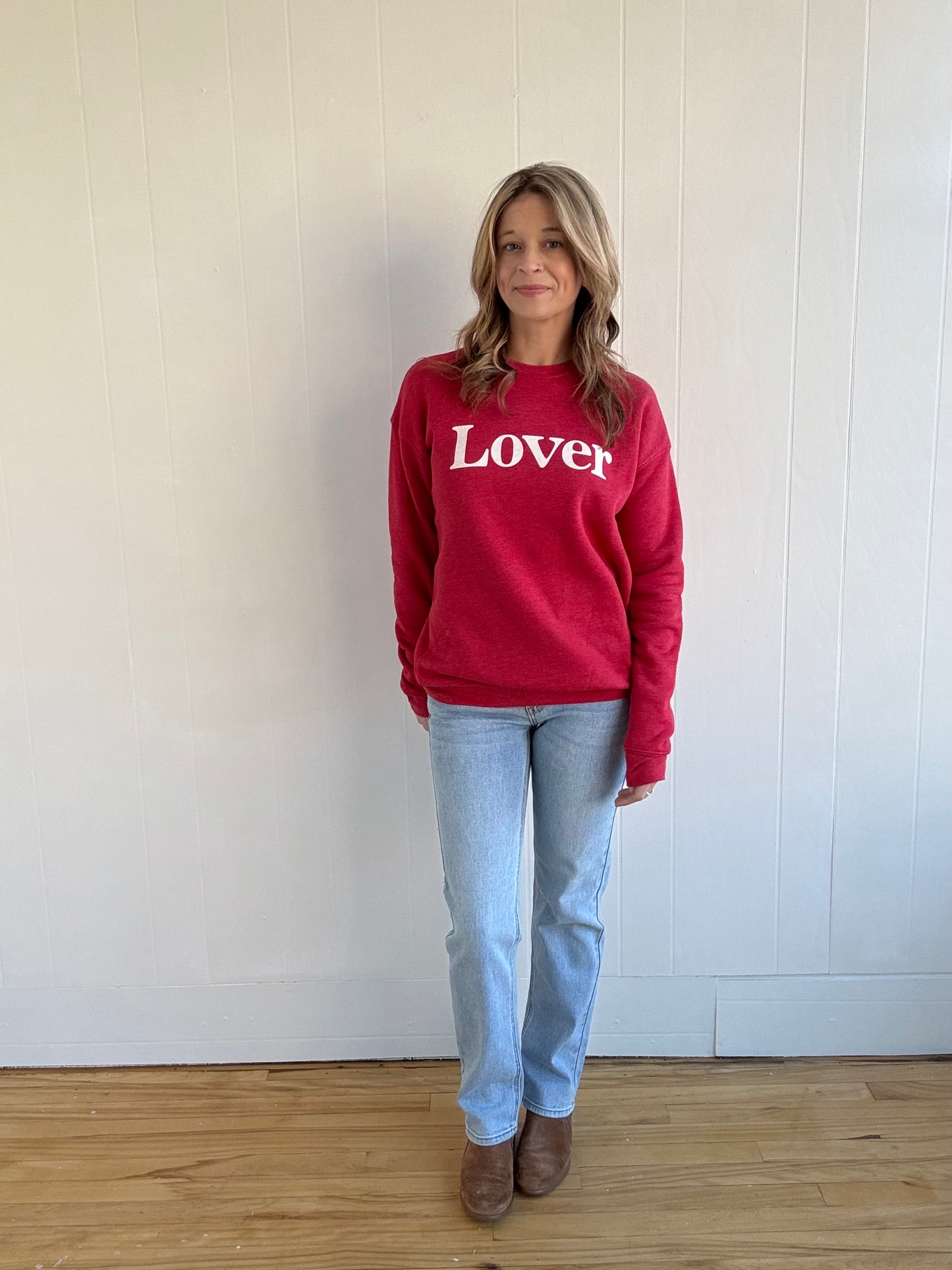 LOVER Graphic Sweatshirt (Cranberry)