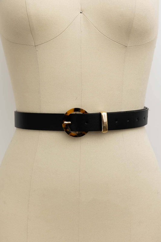 Yvette Buckle Belt (Black)