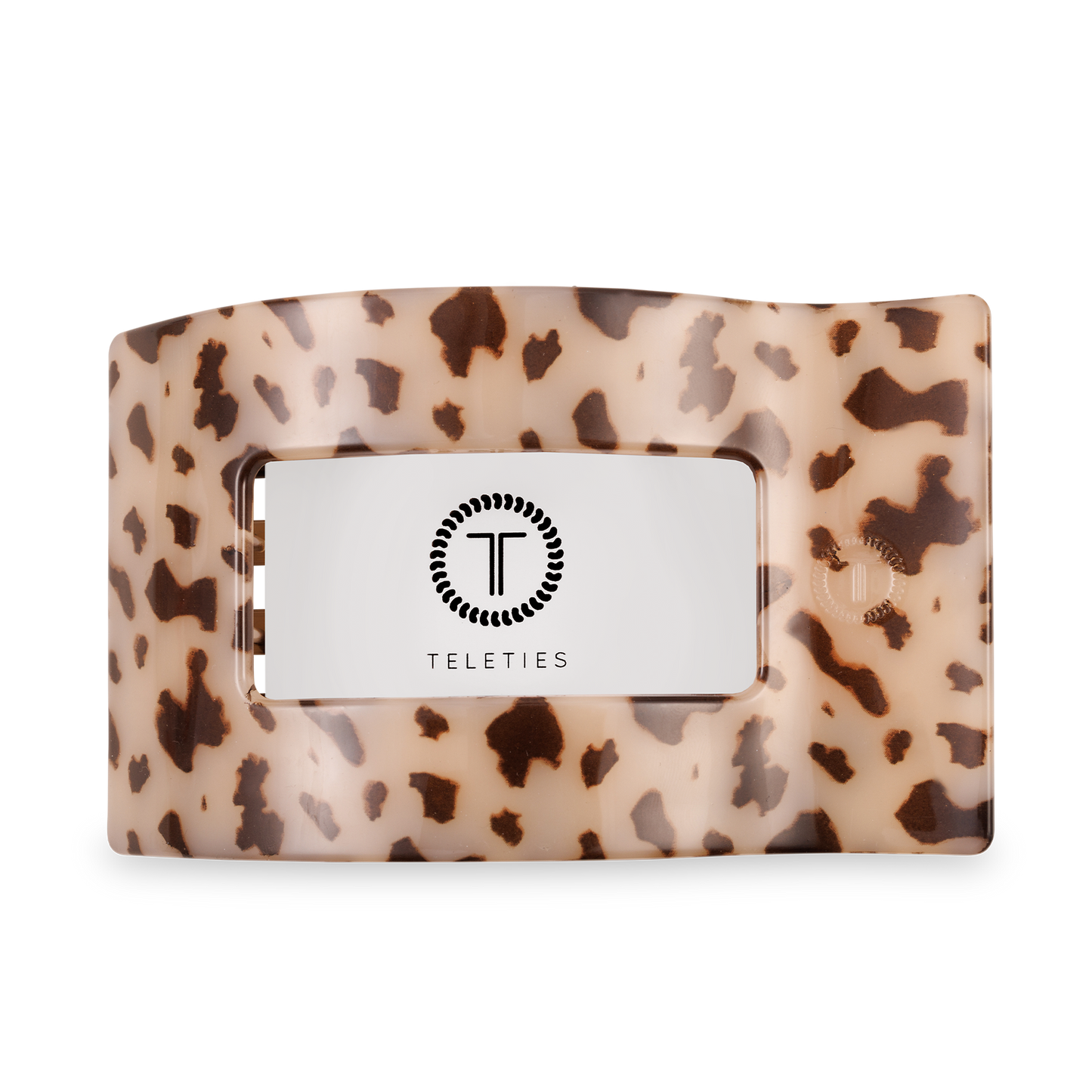 Blonde Tortoise Flat Rectangle Hair Clip, Large