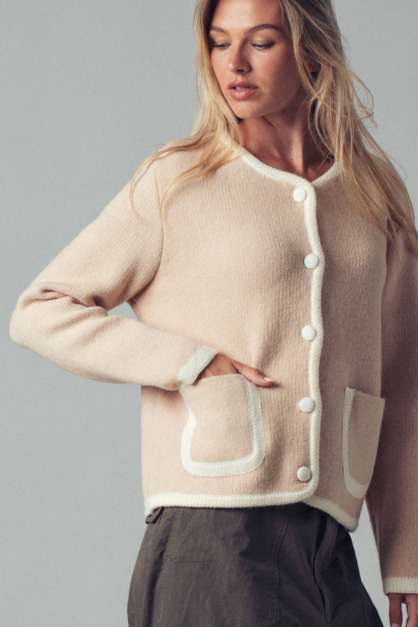 Thea Patch Pocket Cardigan