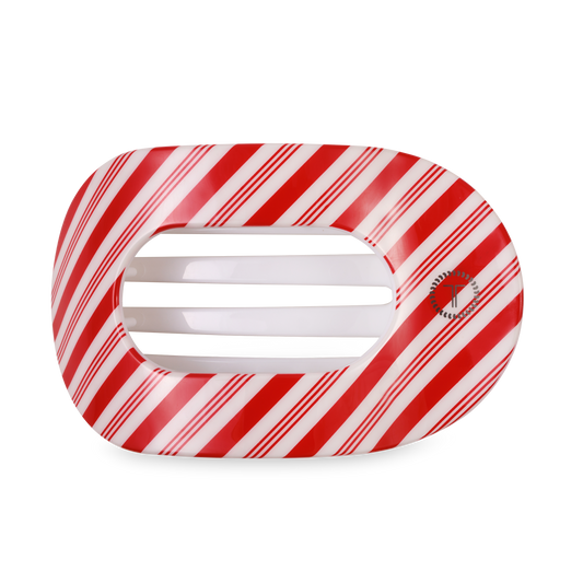 Flat Round Hair Clip | Candy Cane Crush | Large