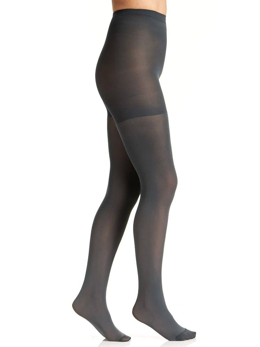 Luxe Opaque Control Top Tight (Dark Grey)