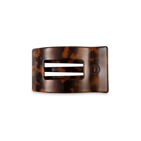 Flat Rectangle Hair Clip | Tortoise | Small