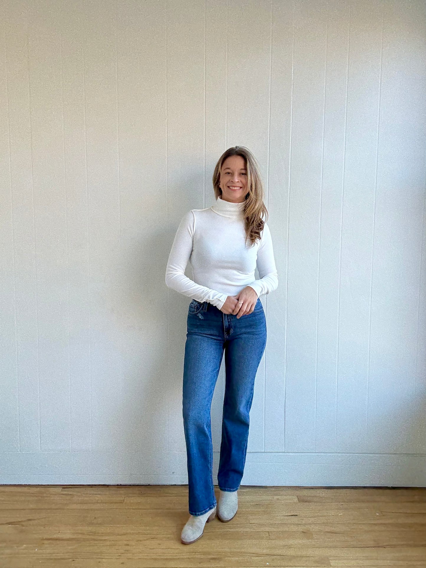 Dane Knit Turtleneck (Ivory)