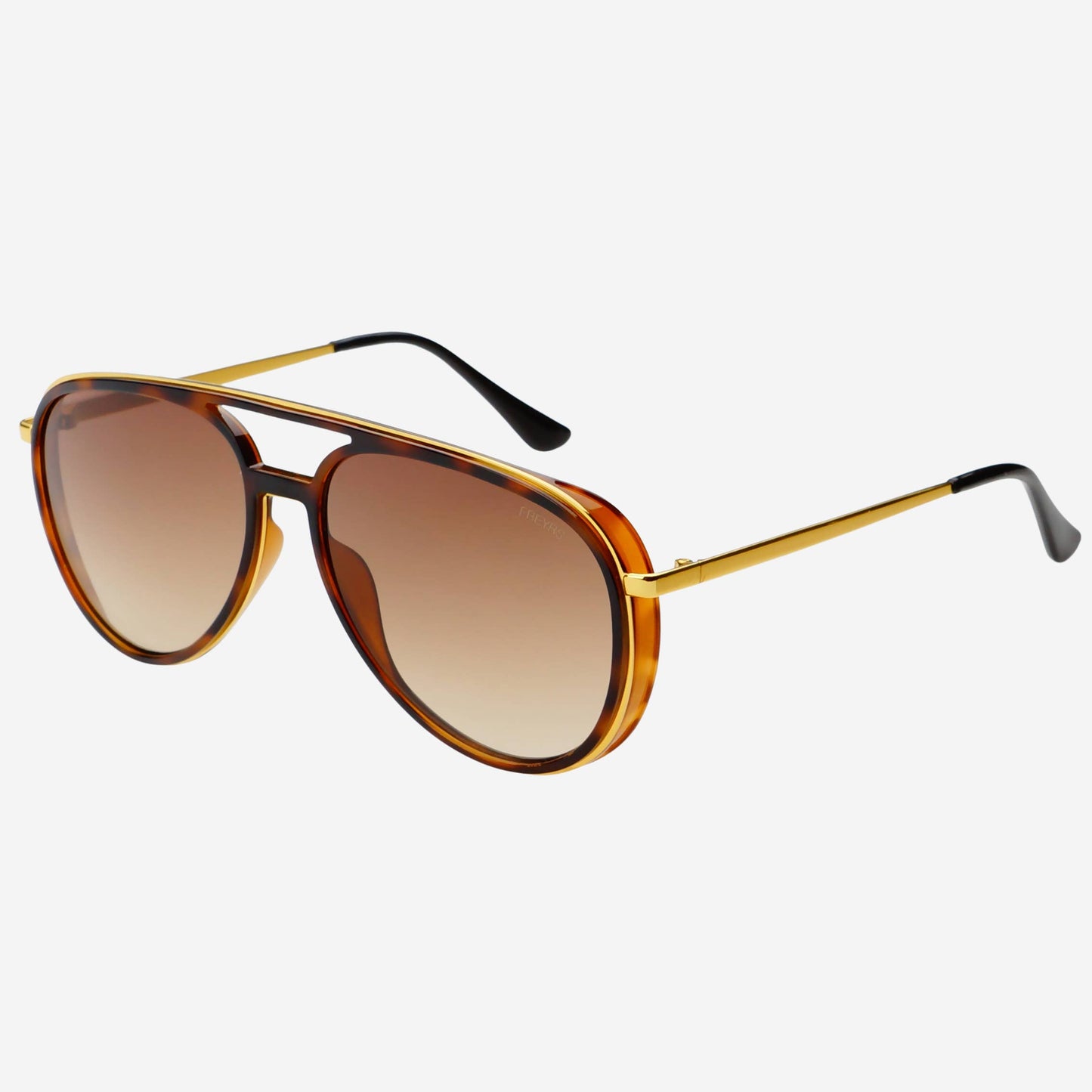 Fulton Aviator Sunglasses Tortoise: Brown Tortoise