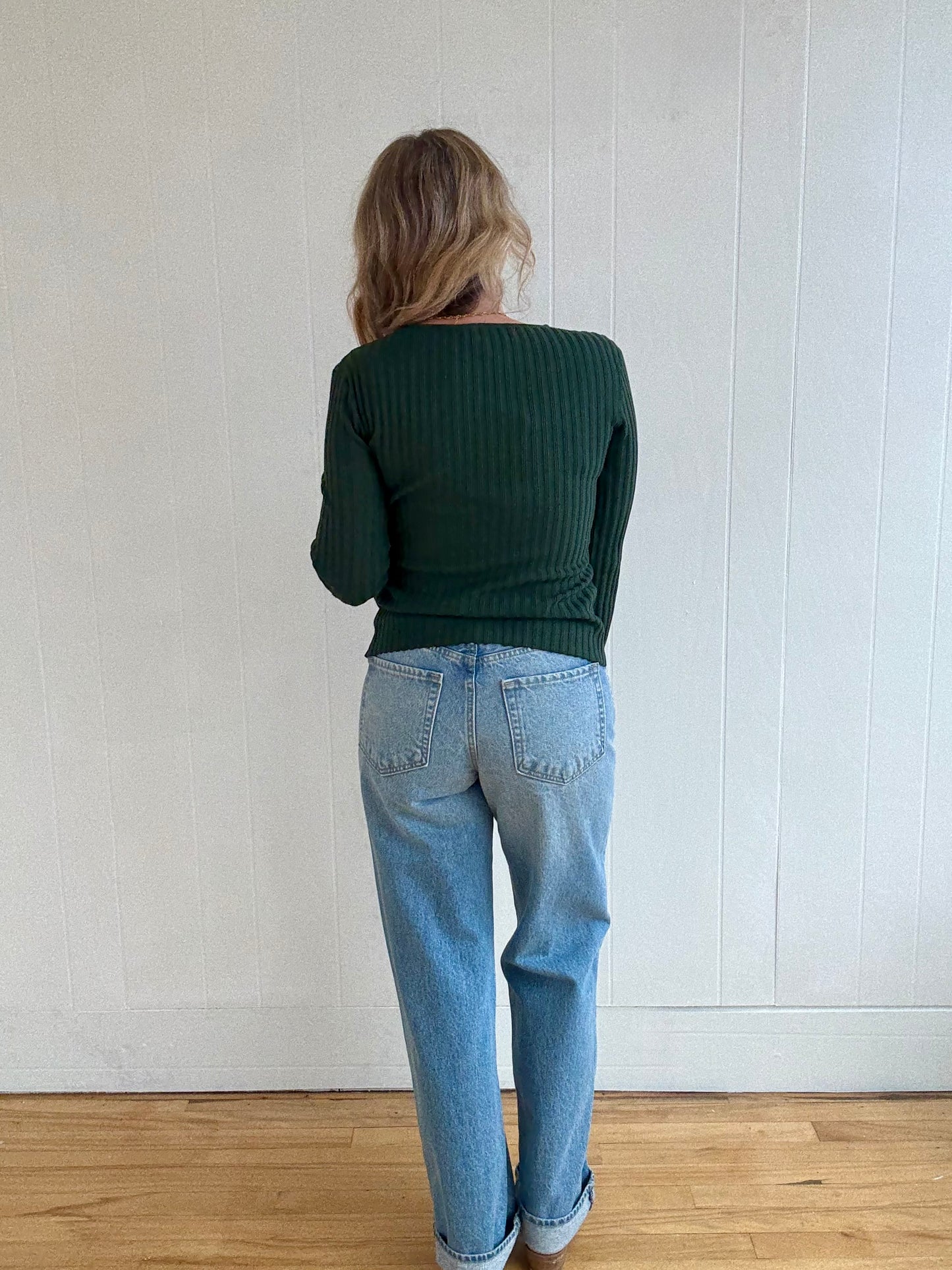 Sophie Knit Top (Moss Green)