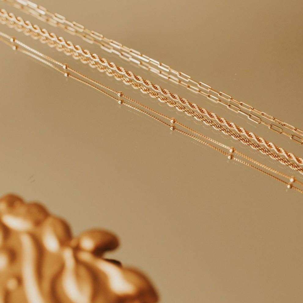 Annie Gold Filled Satellite Necklace: 16"