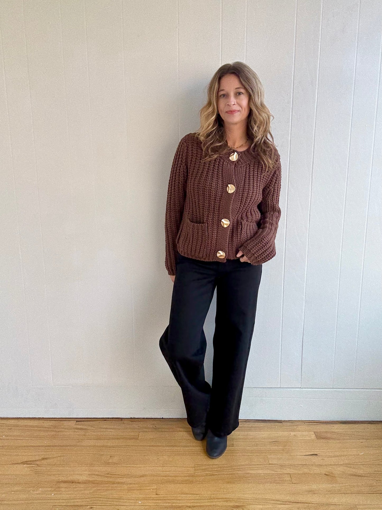 Harper Cardigan (Brown)