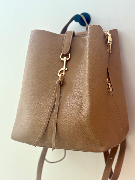 Simone Backpack Purse (Camel)