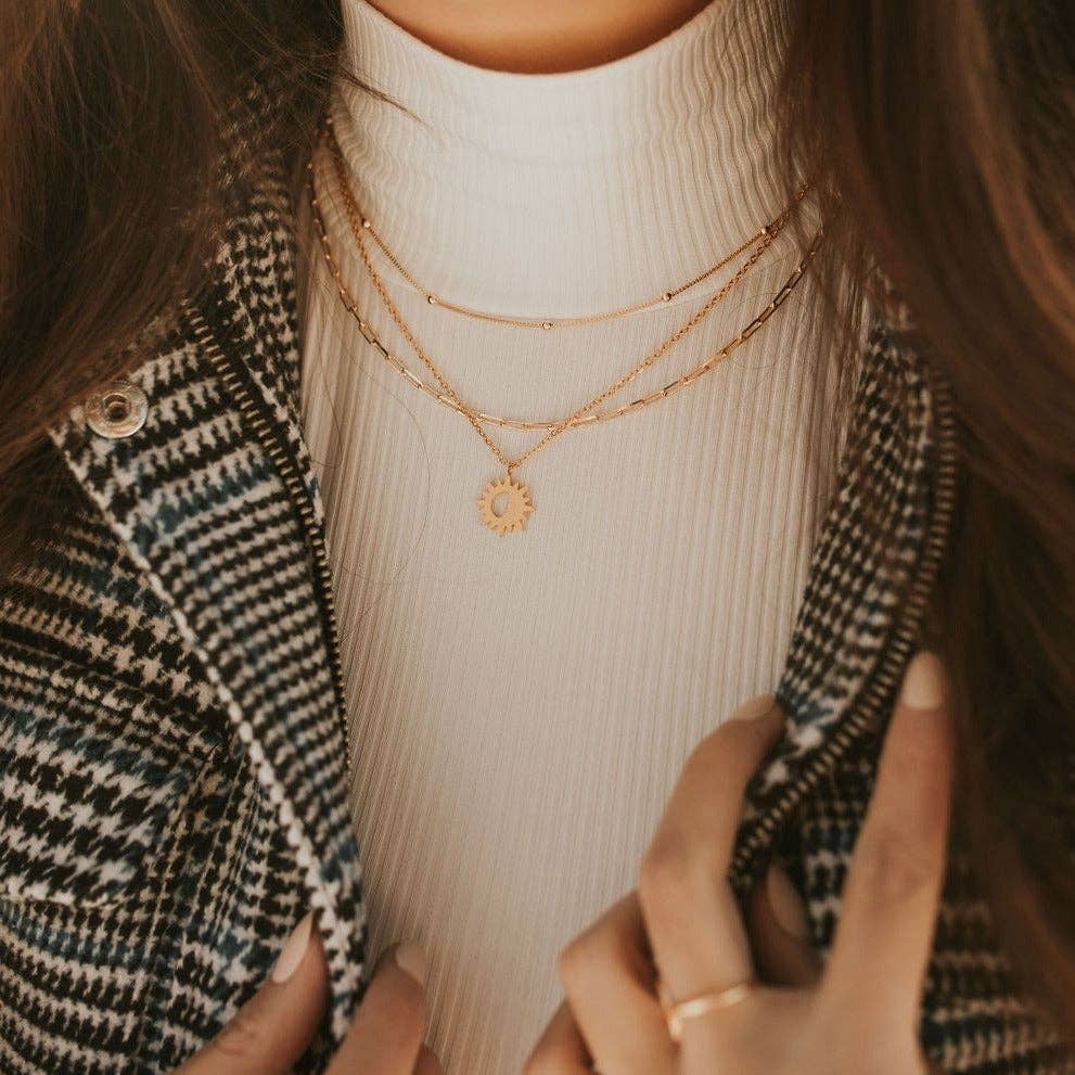 Annie Gold Filled Satellite Necklace: 16"