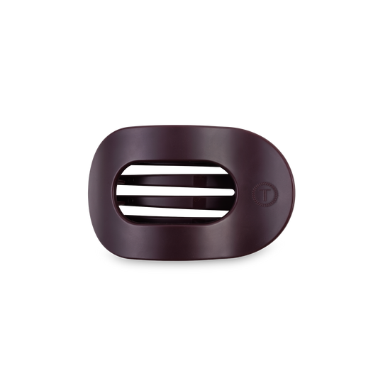 Round Flat Hair Clip | Burgundy Bliss |Small