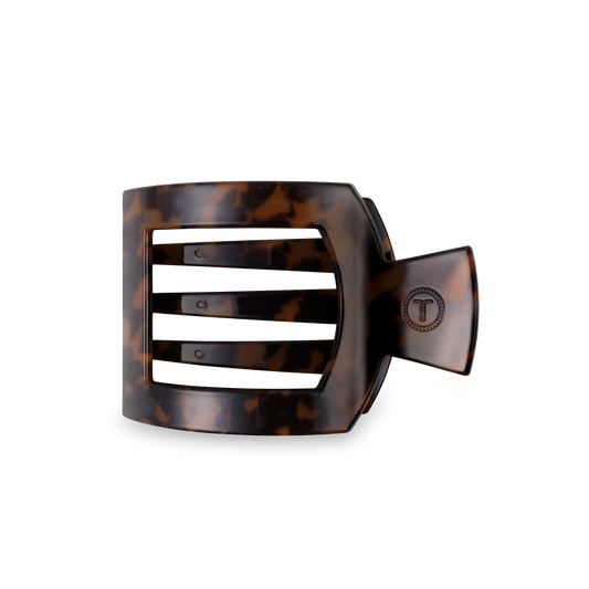 Tortoise Square Flat Hair Clip | Medium