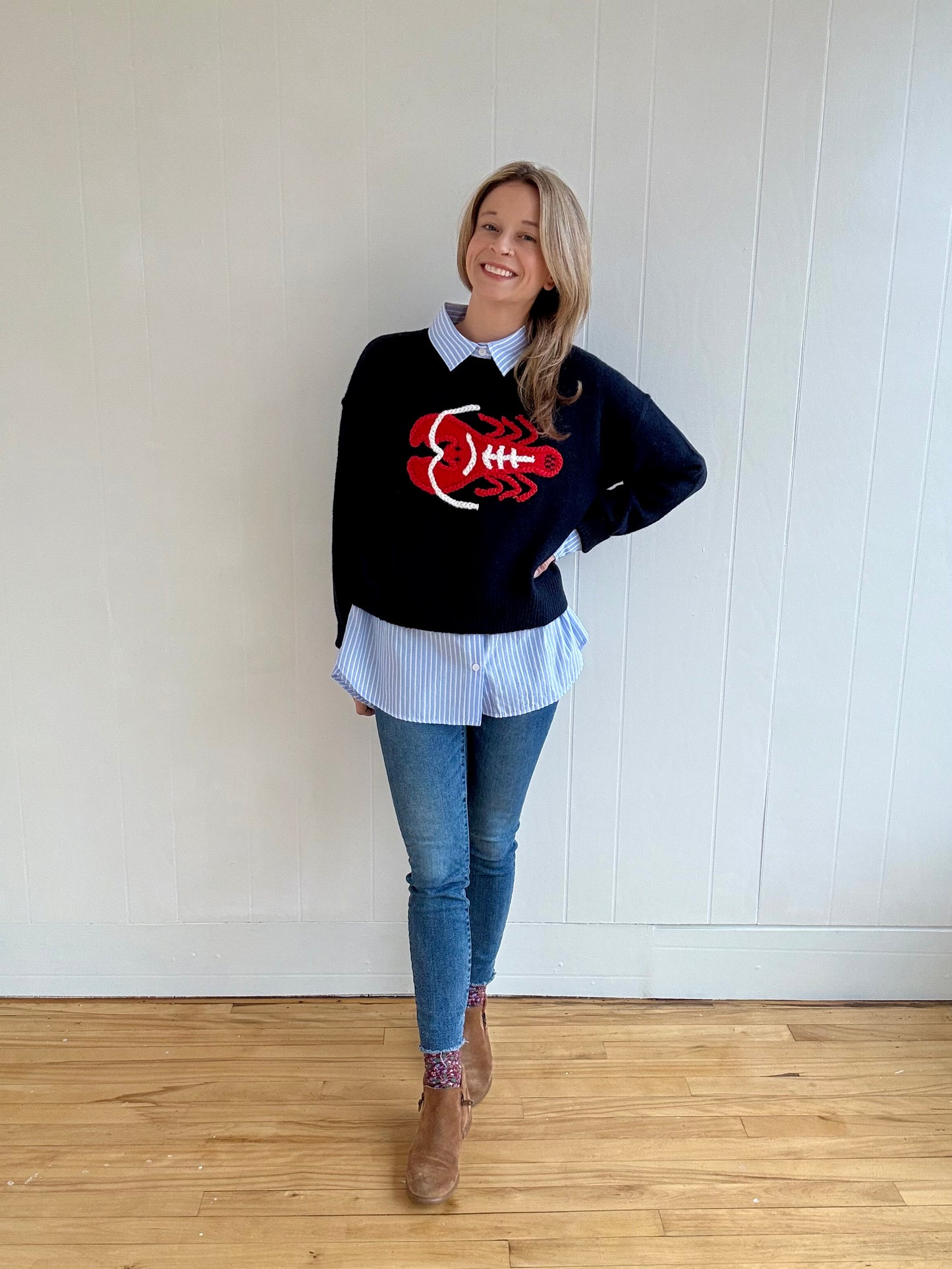 Lobster Alert Sweater (Navy)