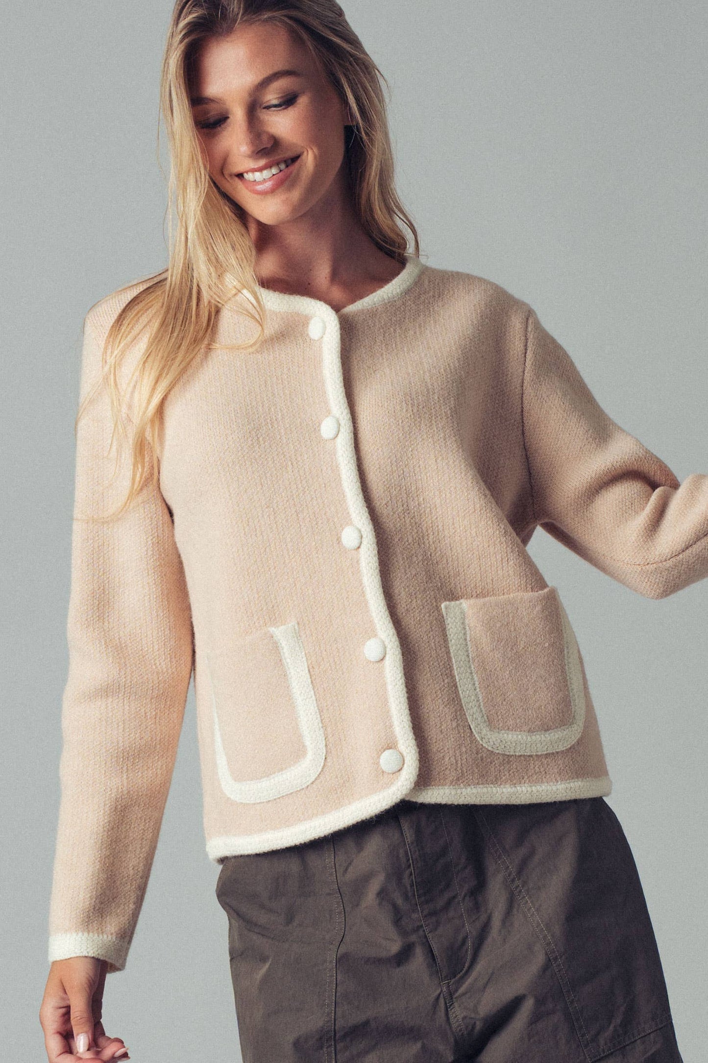 Thea Patch Pocket Cardigan