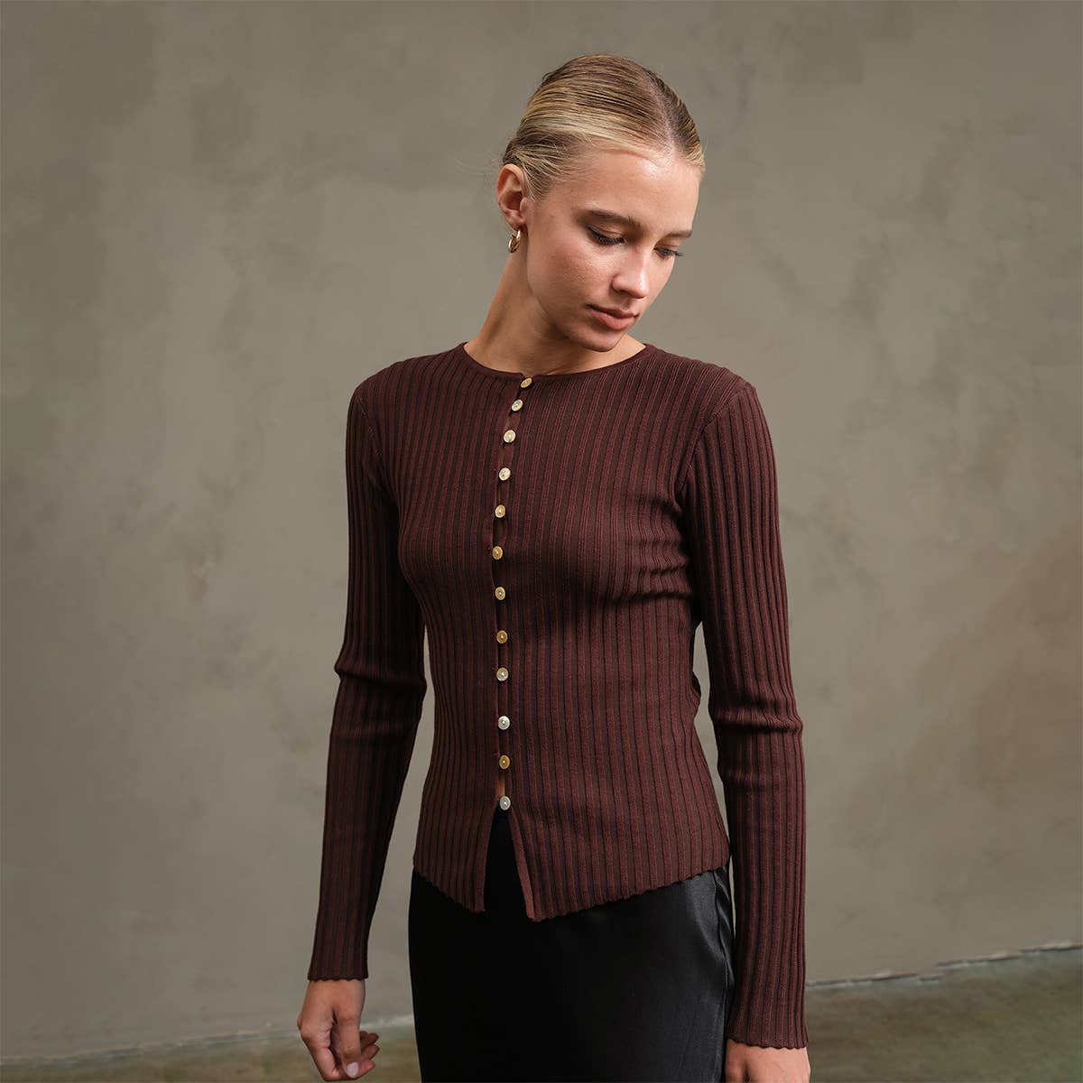 Sophie knit Button Top