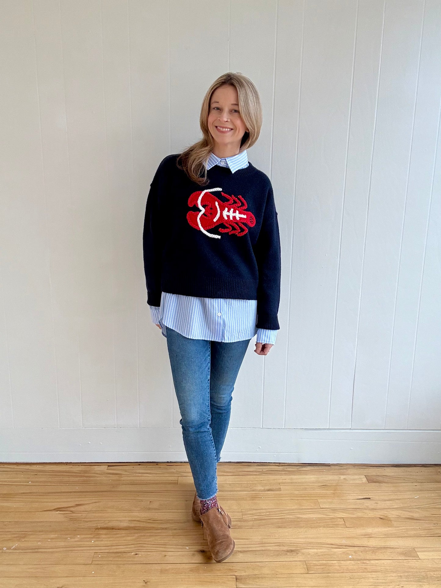 Lobster Alert Sweater (Navy)