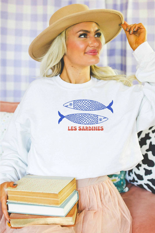 Les Sardines Sweatshirt (White)