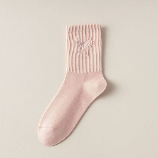 Sweet Bow Socks (Pink)