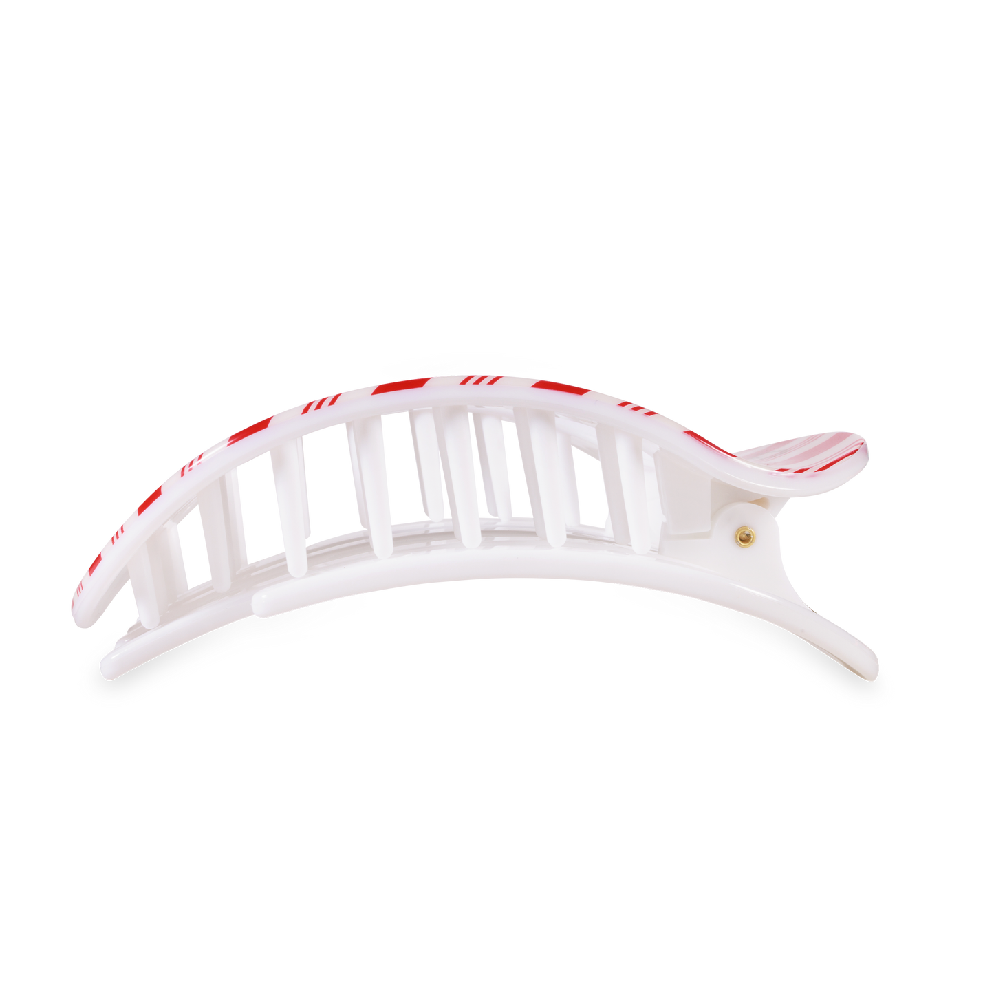 Flat Round Hair Clip | Candy Cane Crush | Large