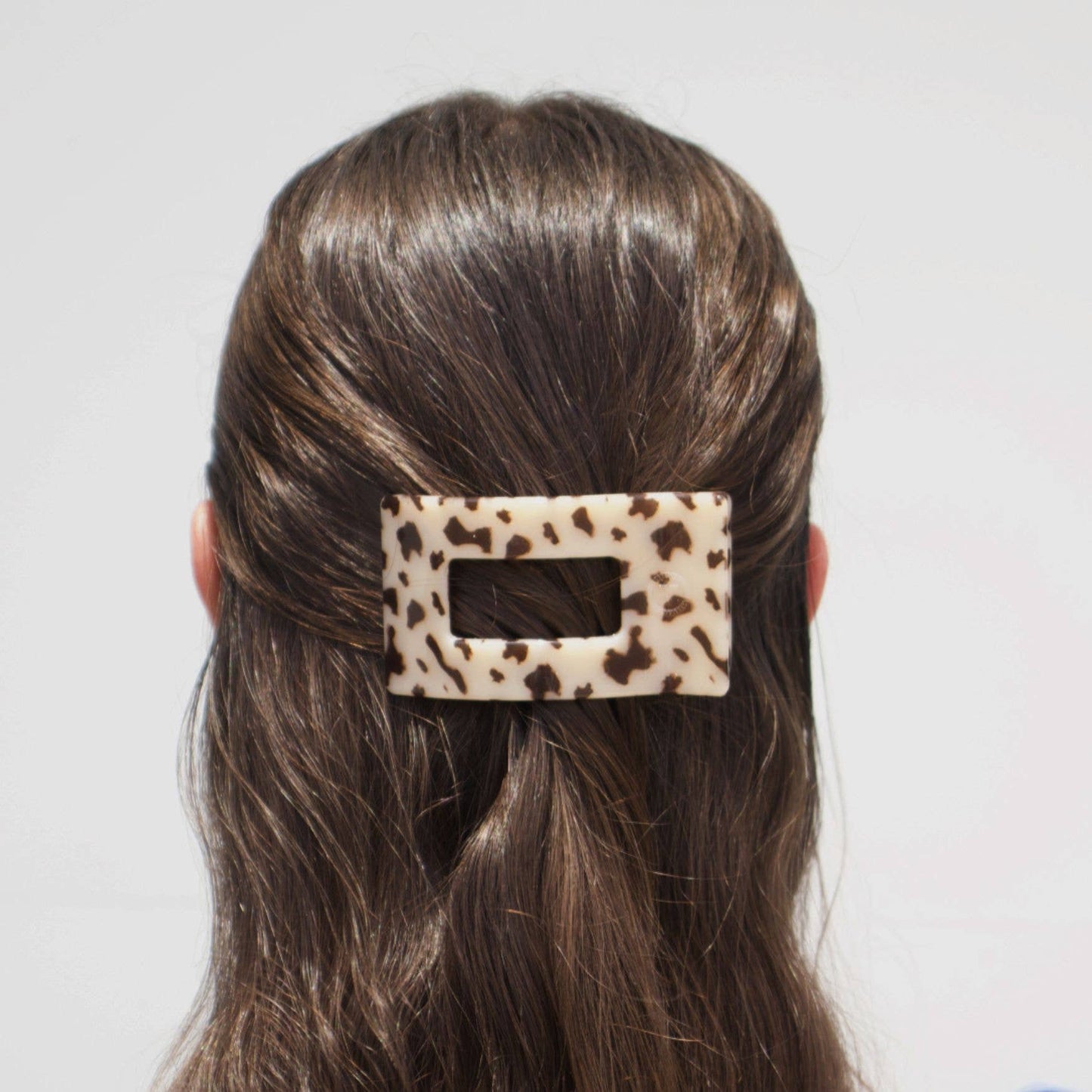 Blonde Tortoise Flat Rectangle Hair Clip, Small
