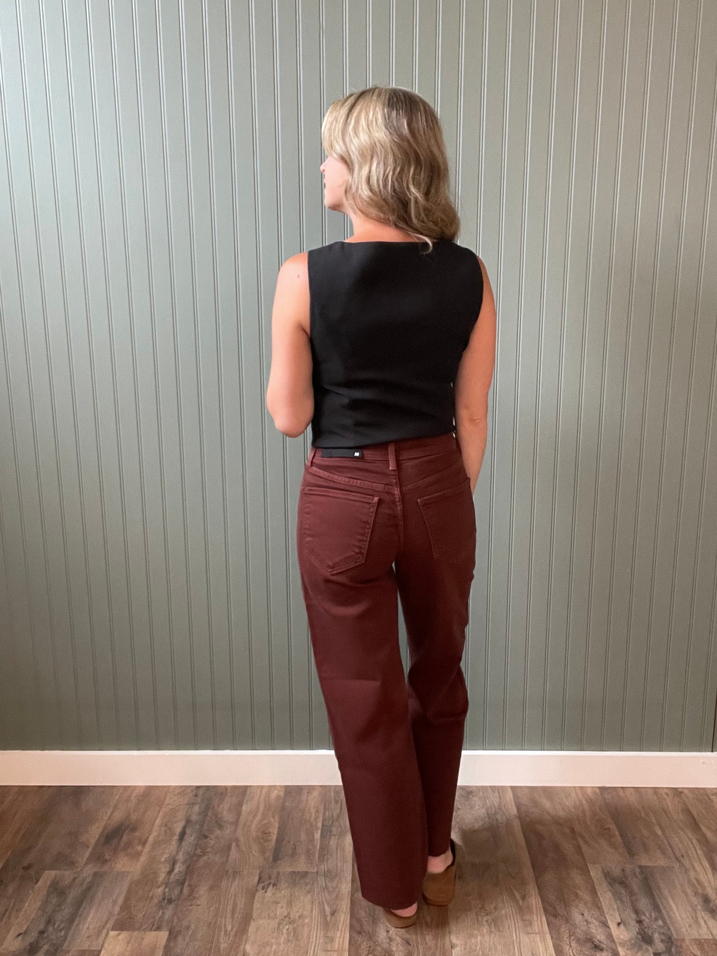 Cinnamon High Rise Utility Wide Leg