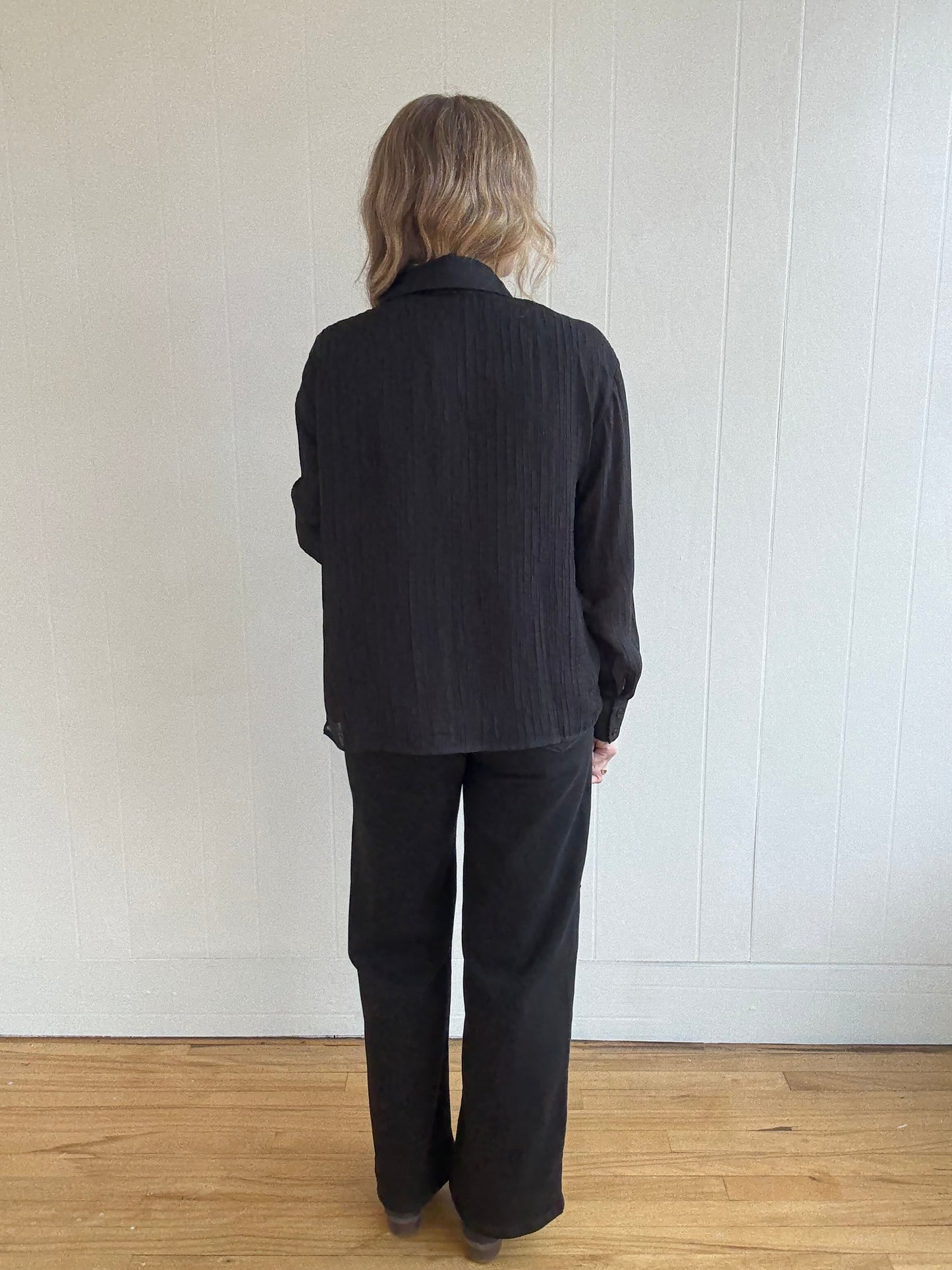 Anne Textured Button Up