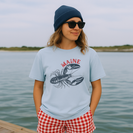 Maine Lobster Tee (Chambray)