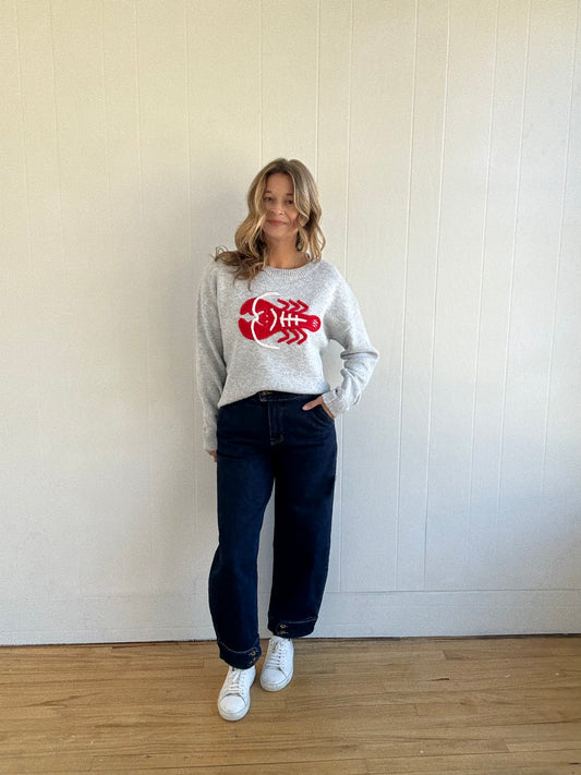 Lobster Sweater (Grey)
