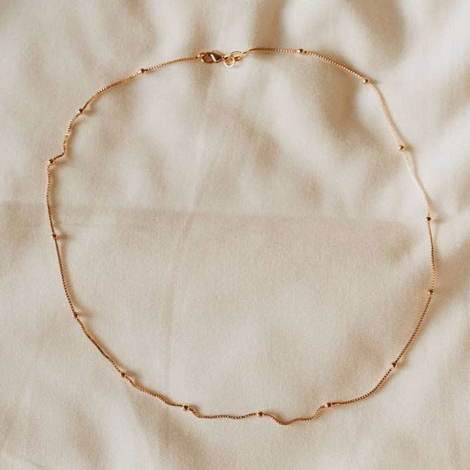 Annie Gold Filled Satellite Necklace: 16"