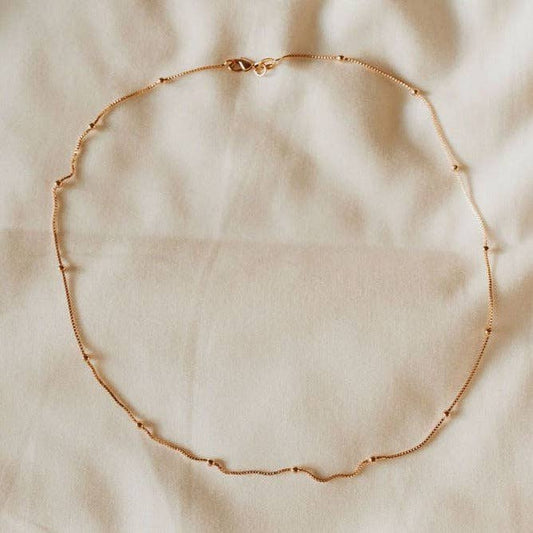 Annie Gold Filled Satellite Necklace: 16"
