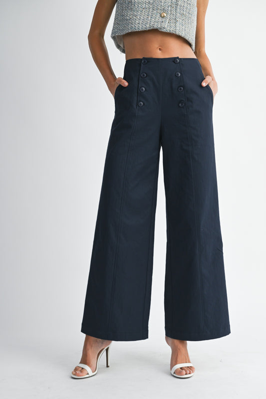 Marine Button Front Pant