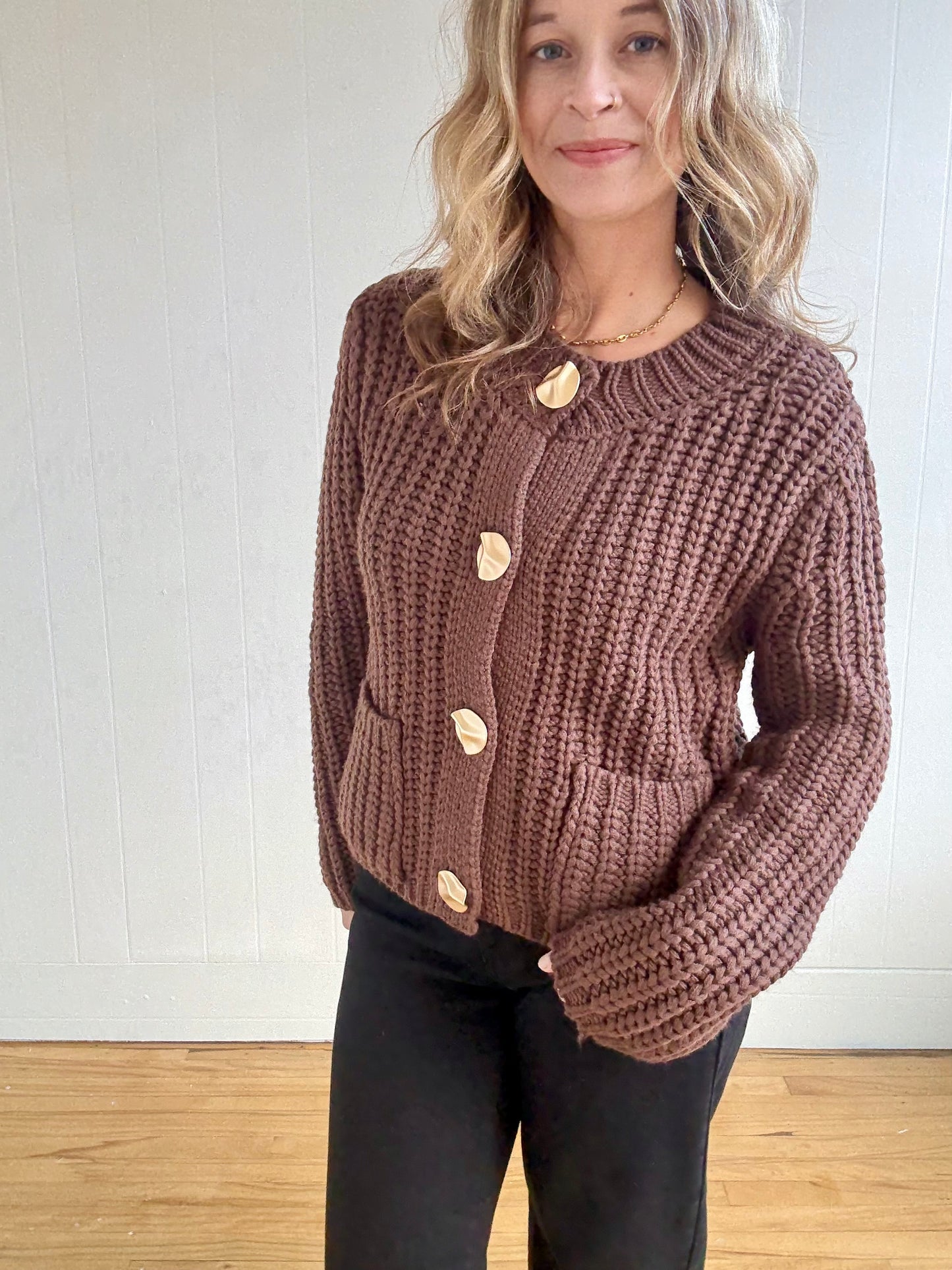 Harper Cardigan (Brown)