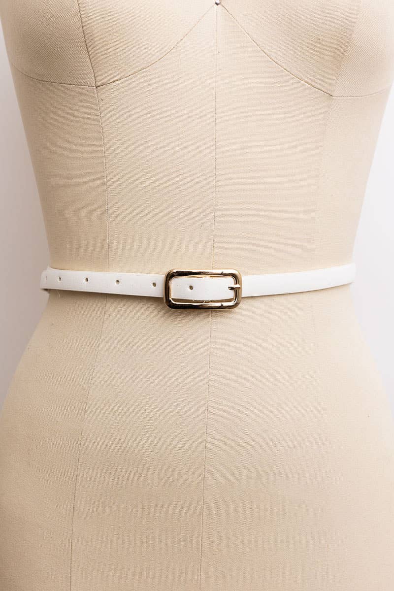 Everyday Skinny Belt (Ivory)