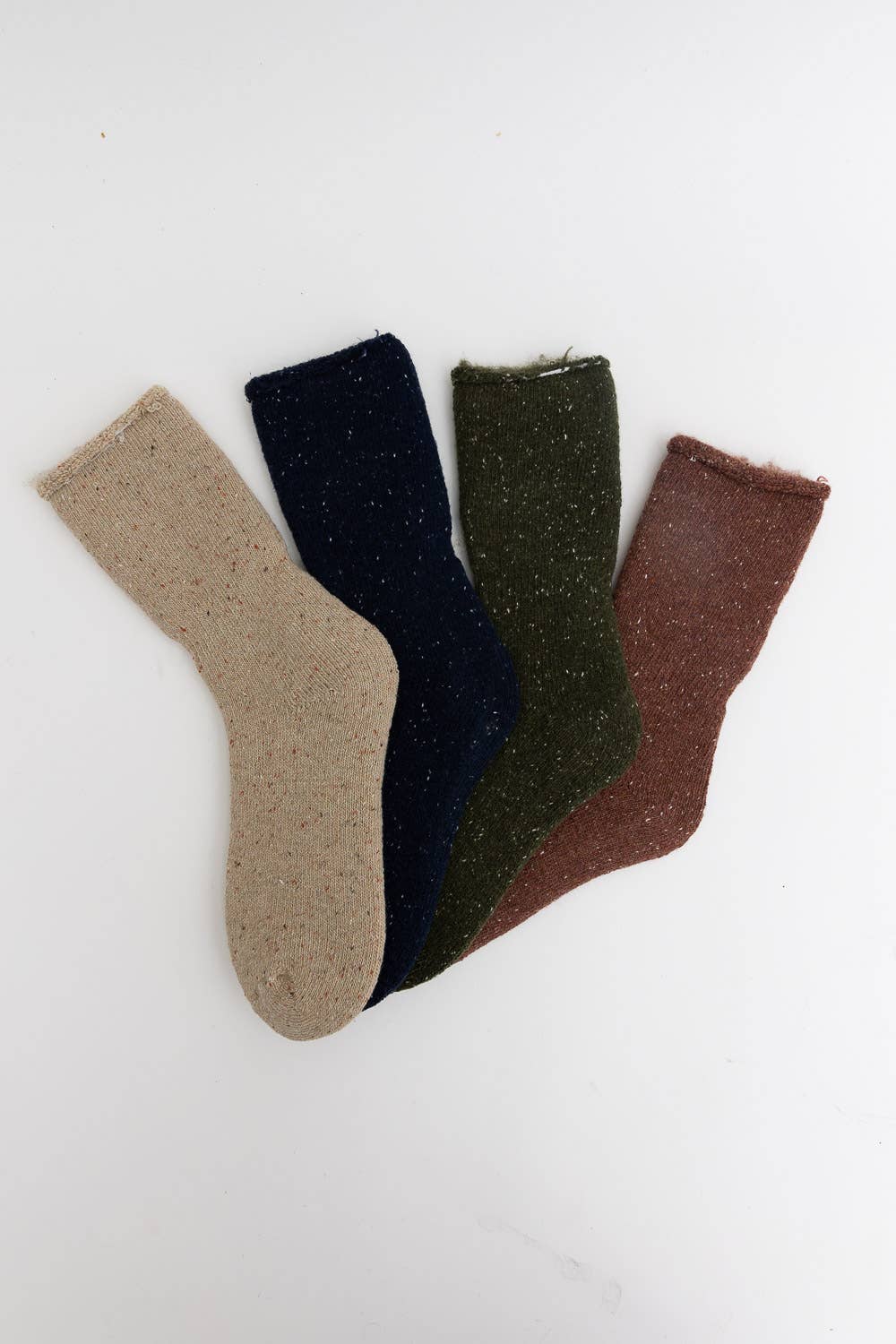 Thick Knit Crew Socks - Oatmeal