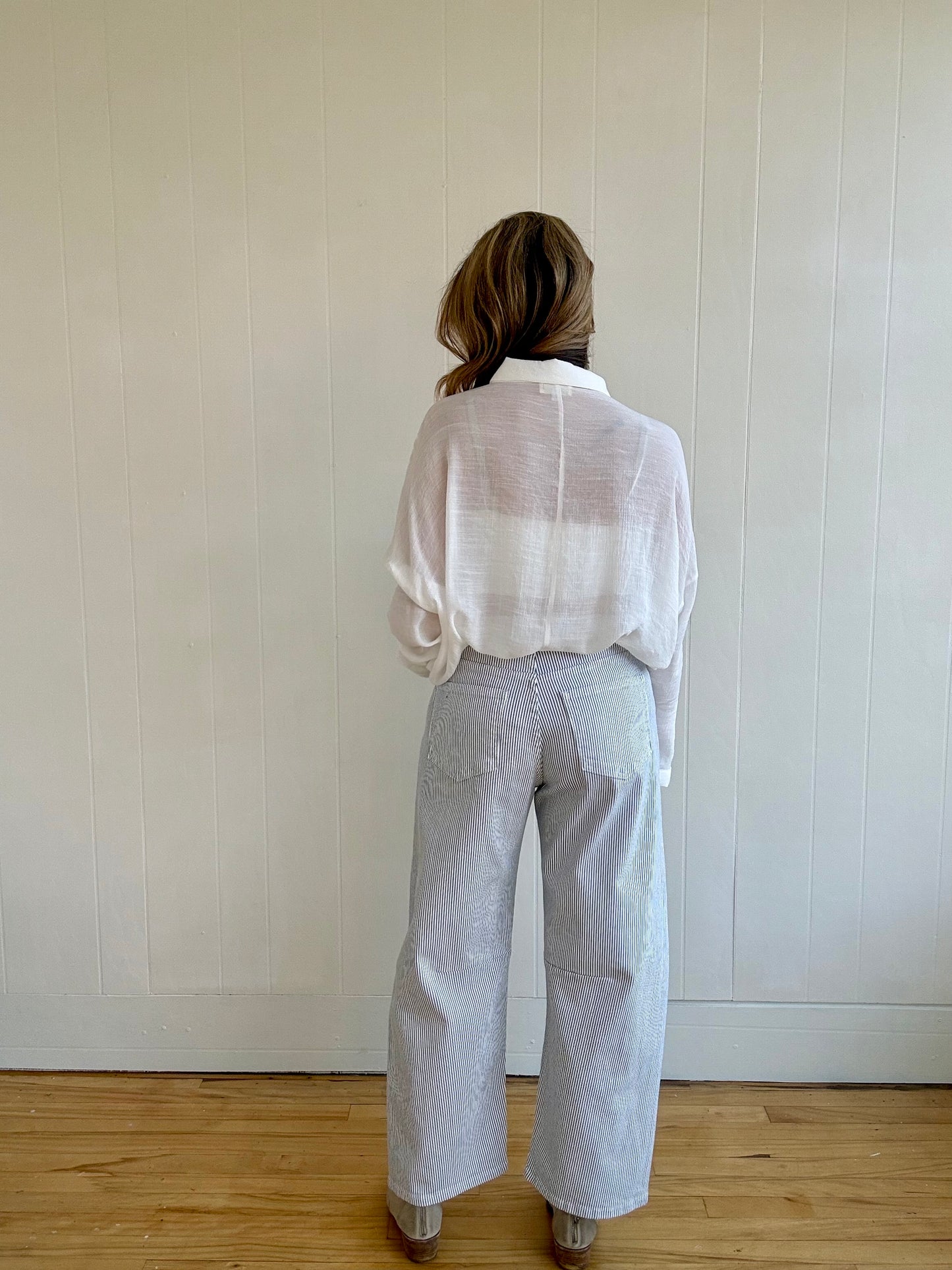 Isla Striped Barrel Jean