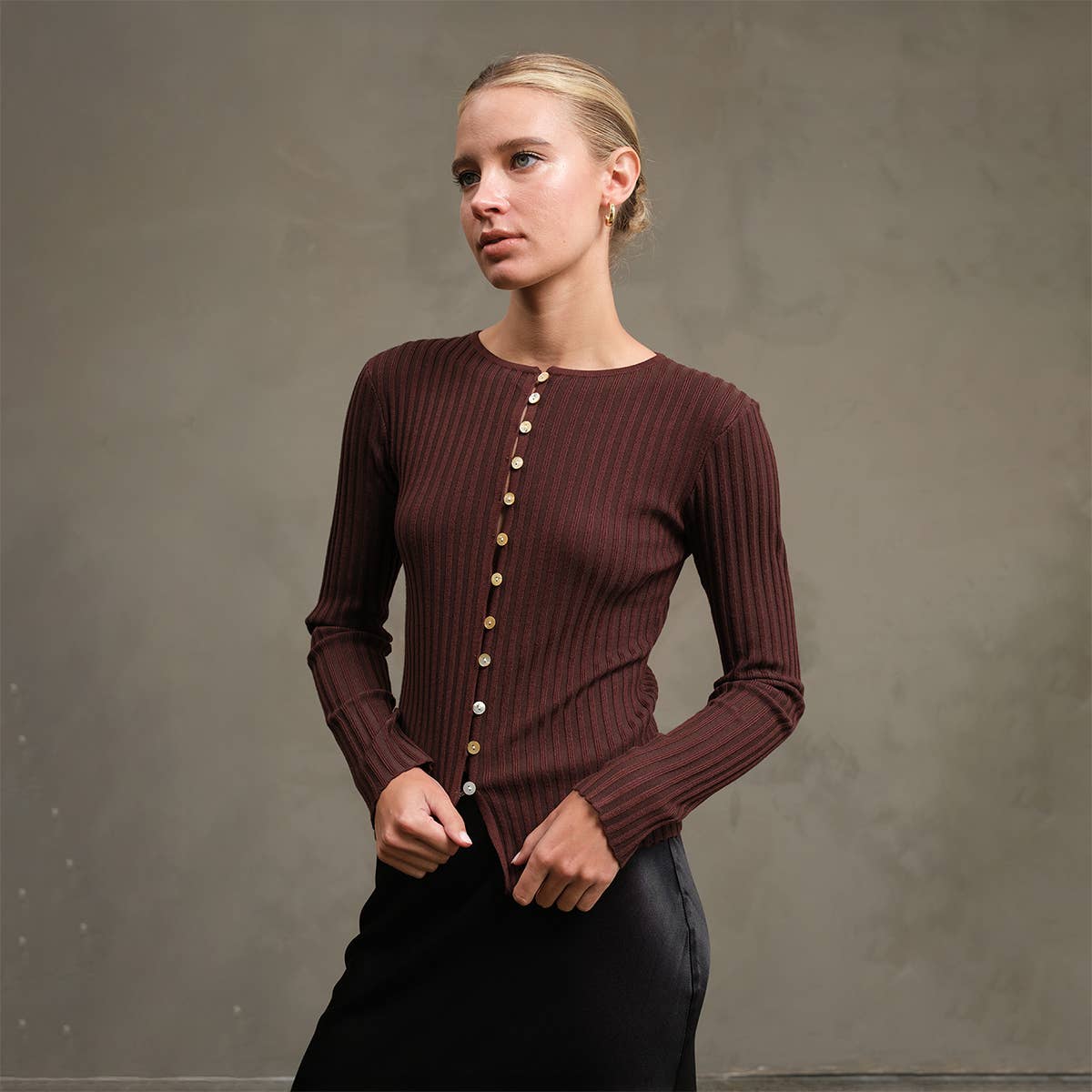 Sophie knit Button Top