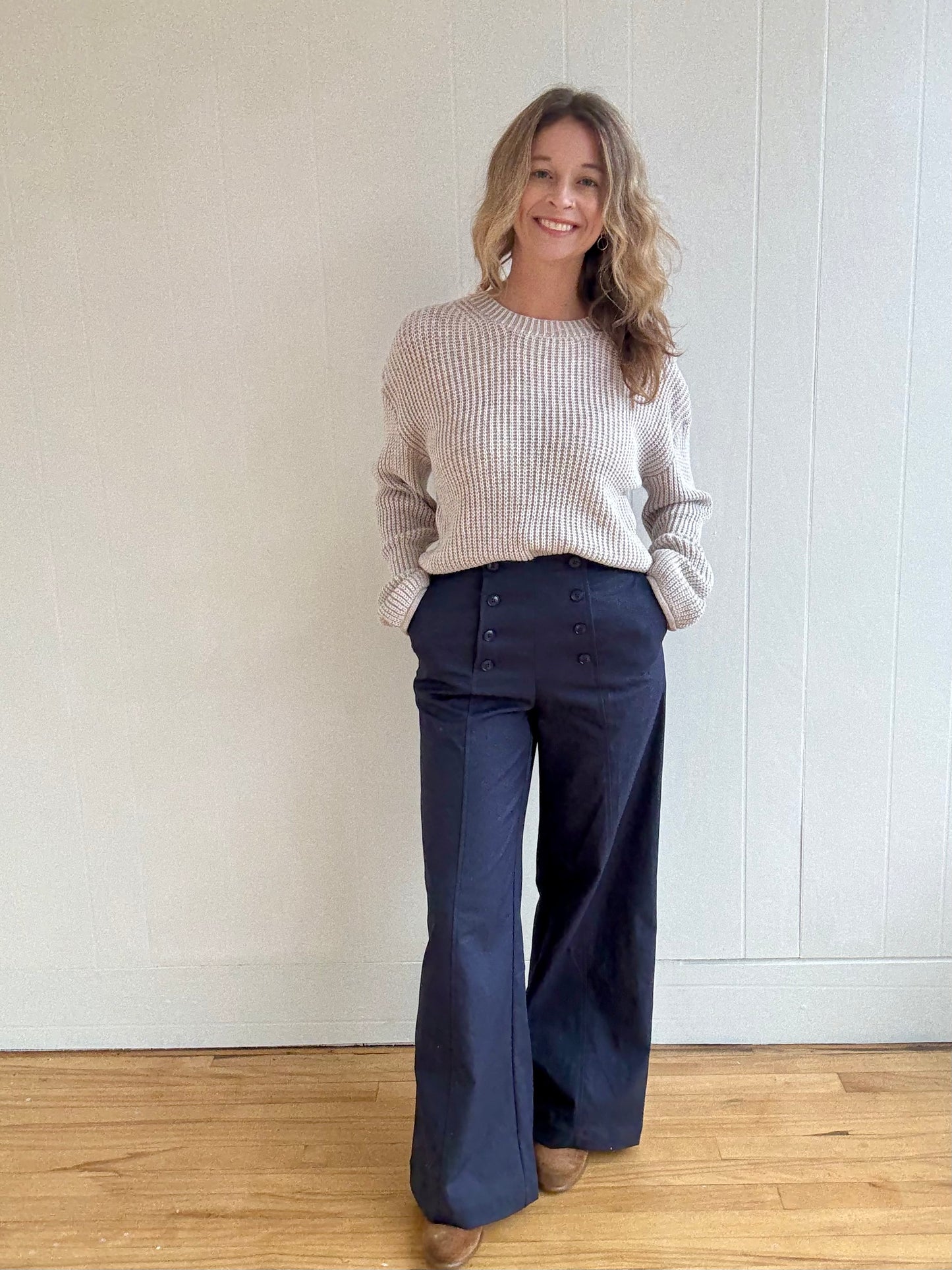 Marine Button Front Pant