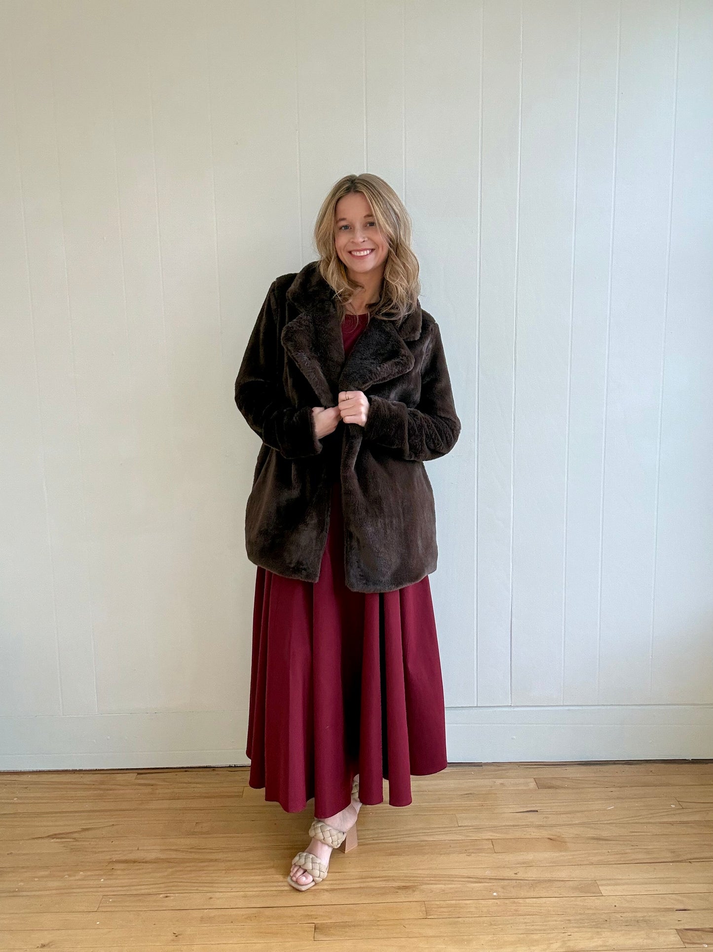 Chocolate Faux Fur Jacket