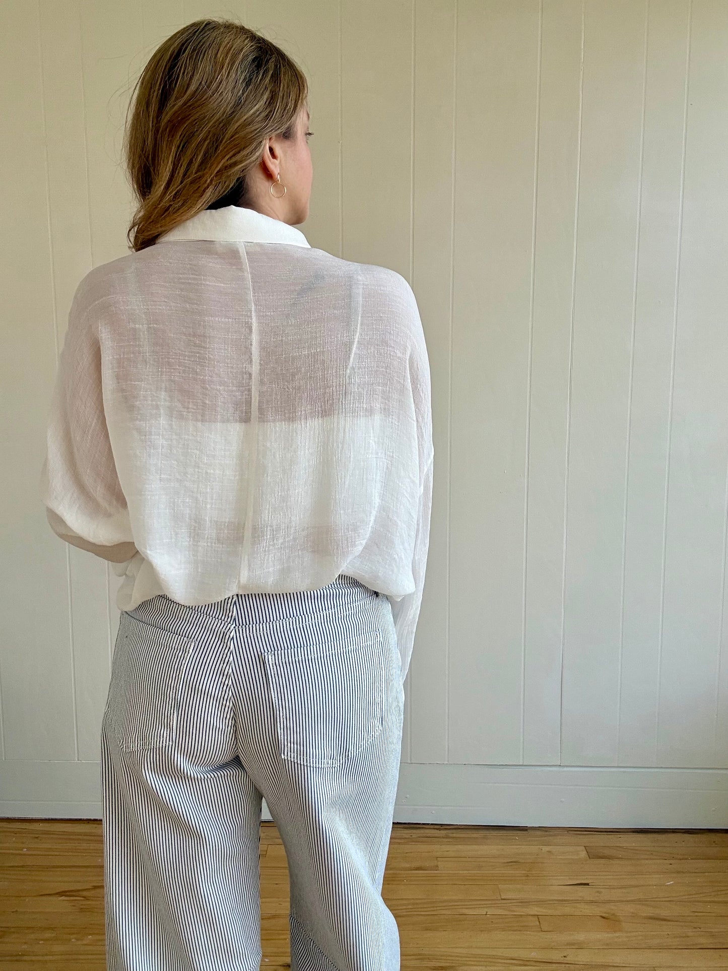 Isla Striped Barrel Jean