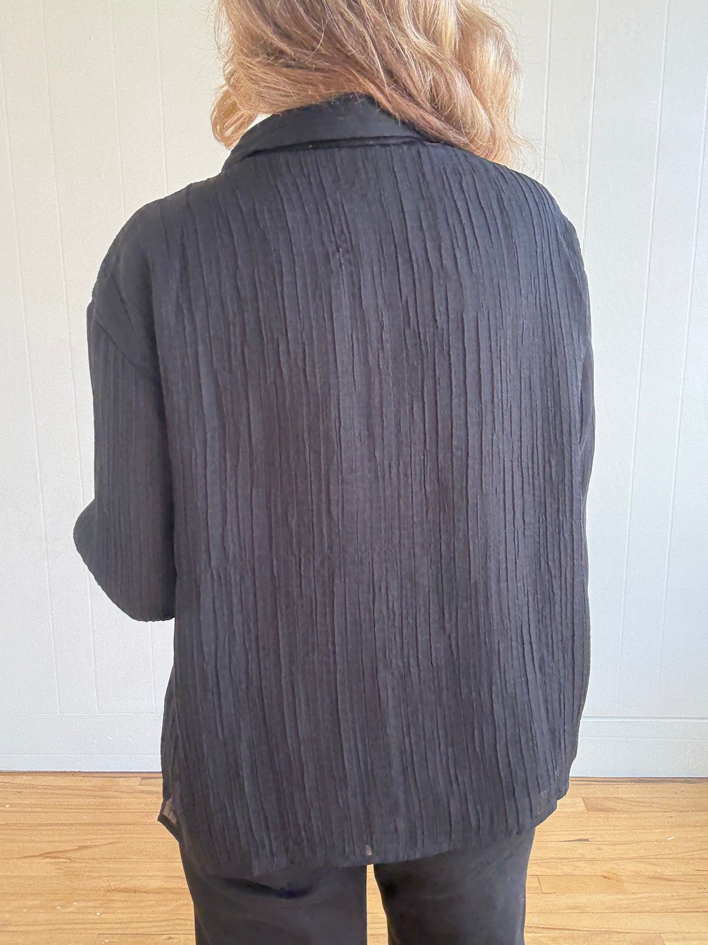 Anne Textured Button Up