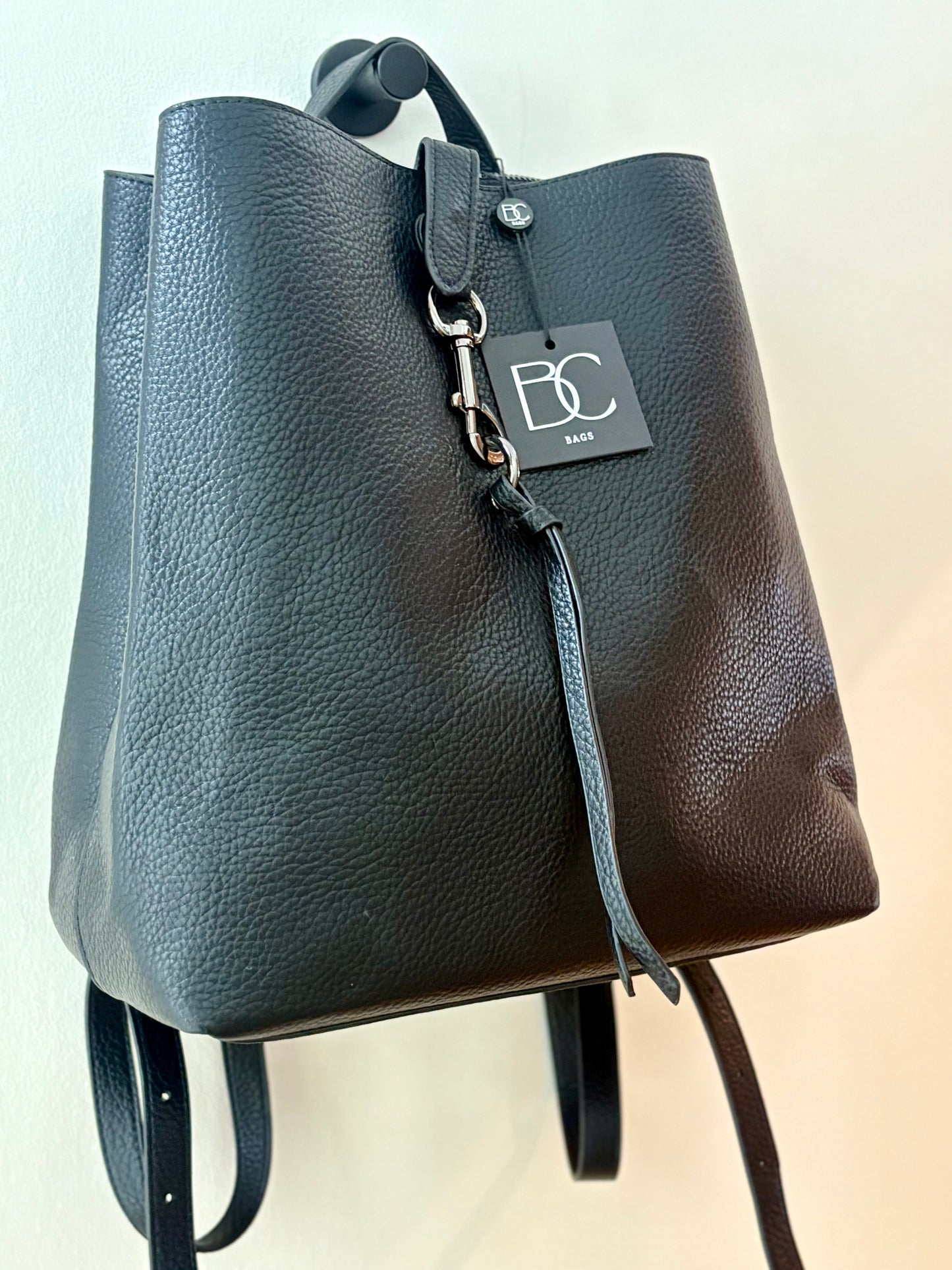 Simone Backpack Purse (Black)