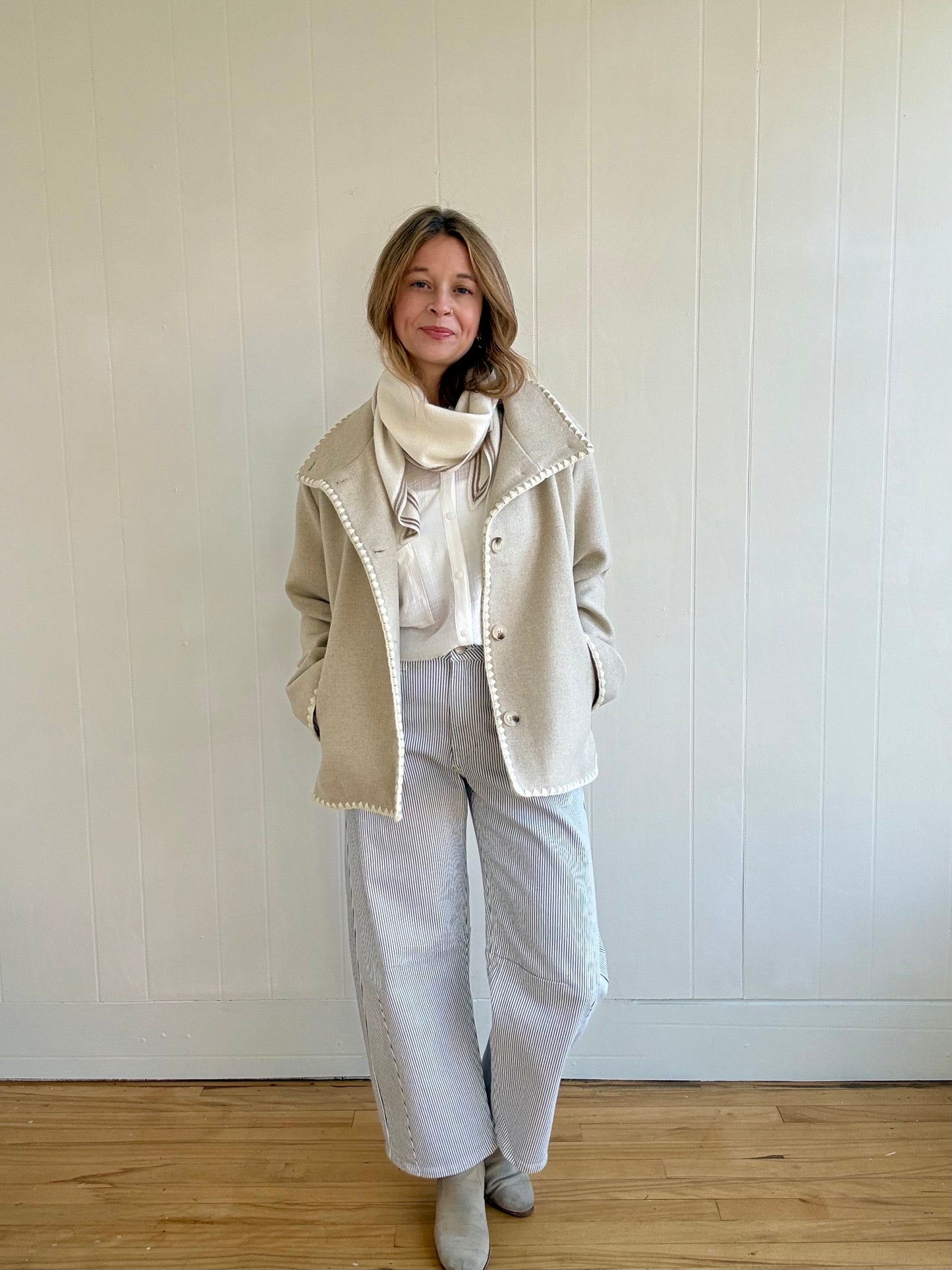 Isla Striped Barrel Jean