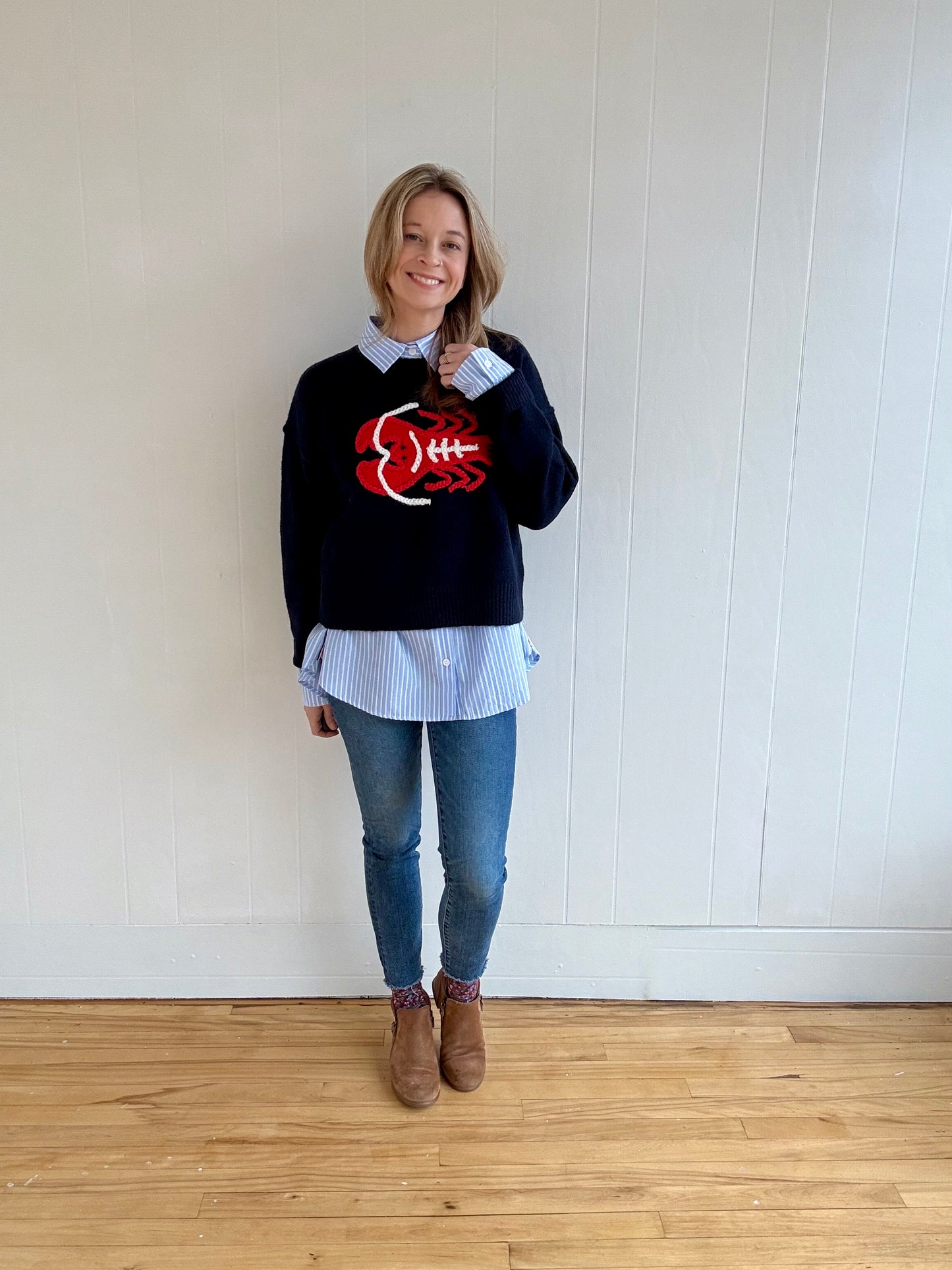 Lobster Alert Sweater (Navy)