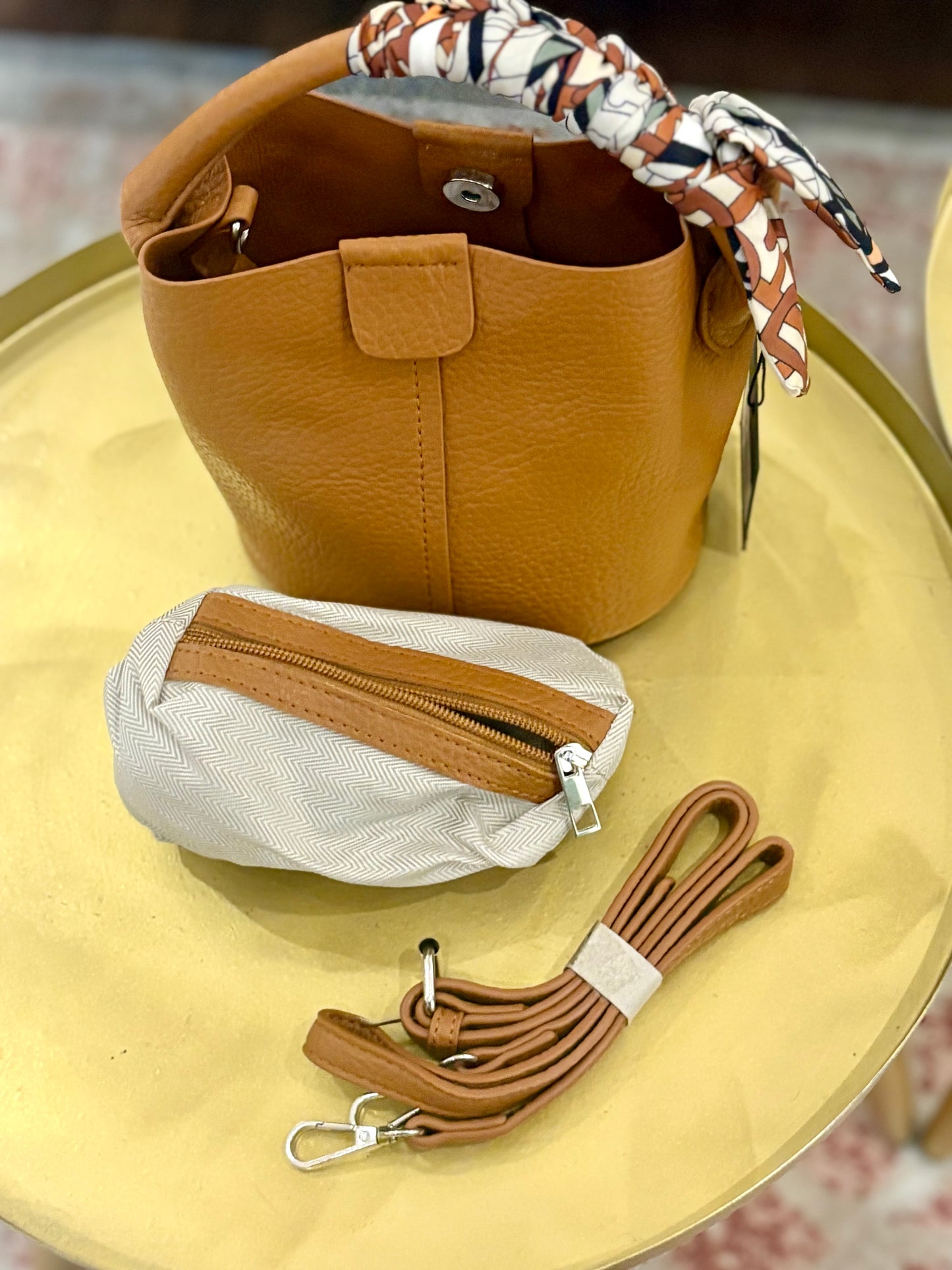 Blair Bucket Bag (Brown)