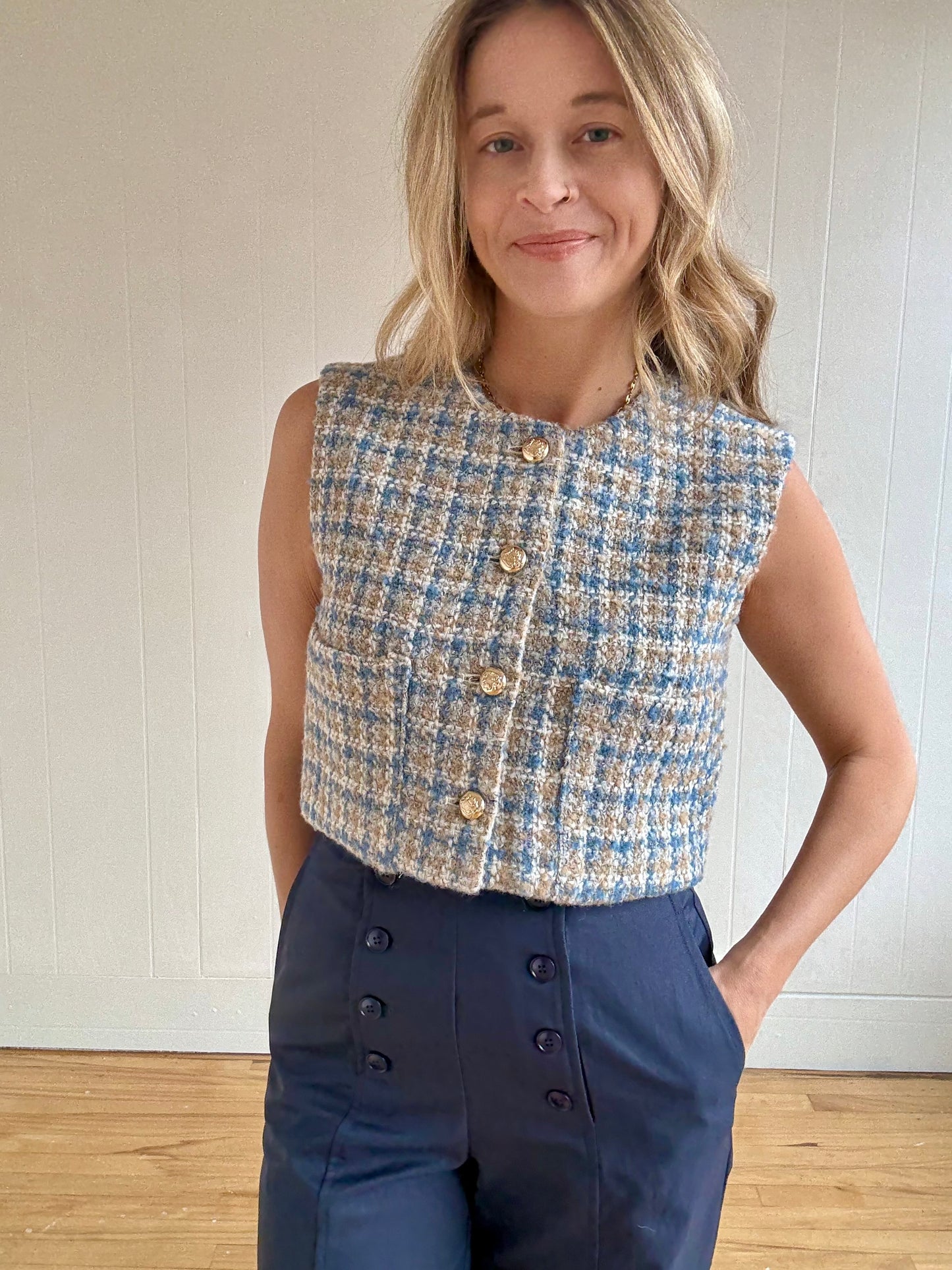 Marine Button Front Pant